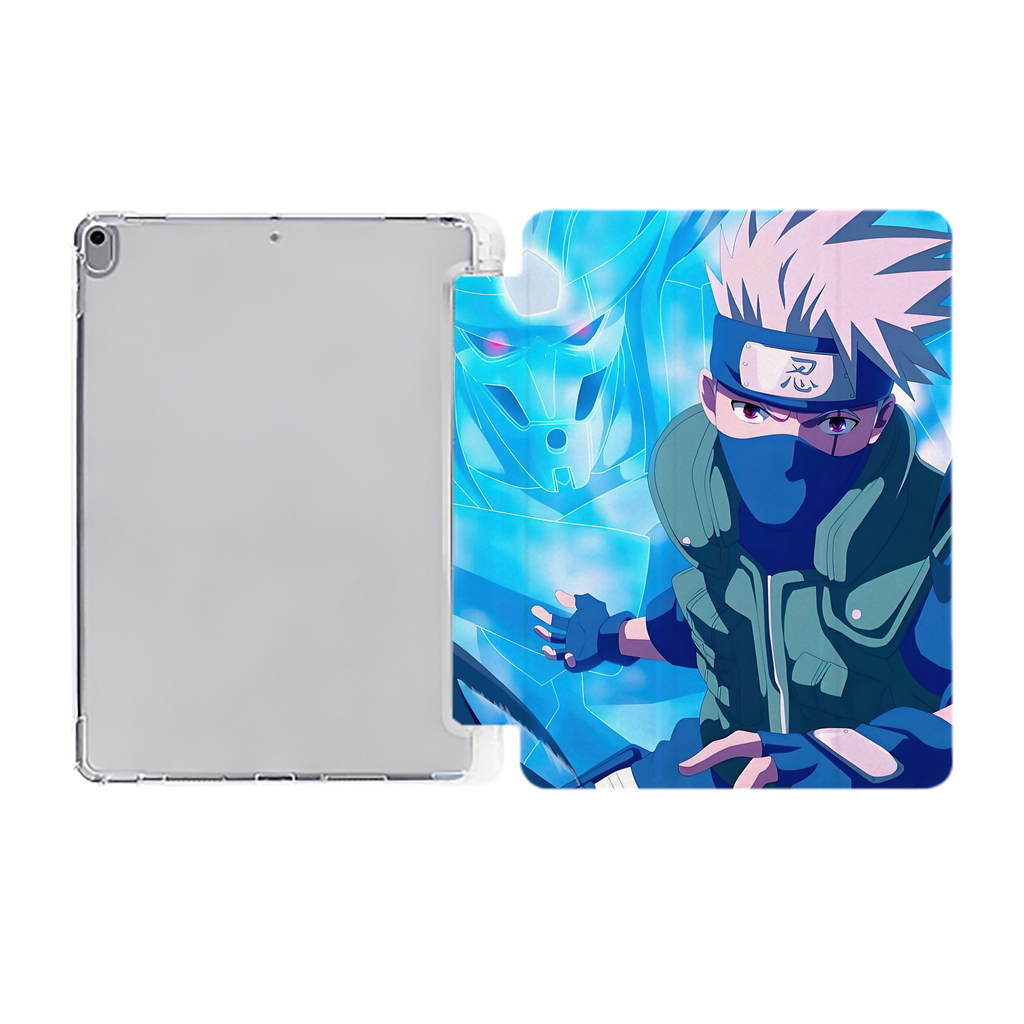 （画像用） NARUTO -ナルト- NARUTO -ナルト- 疾風伝 IPad ケース ペン収納付き 三つ折りスタンド PUレザー×シリコン 対応機種9.5/10.5/10.9インチ